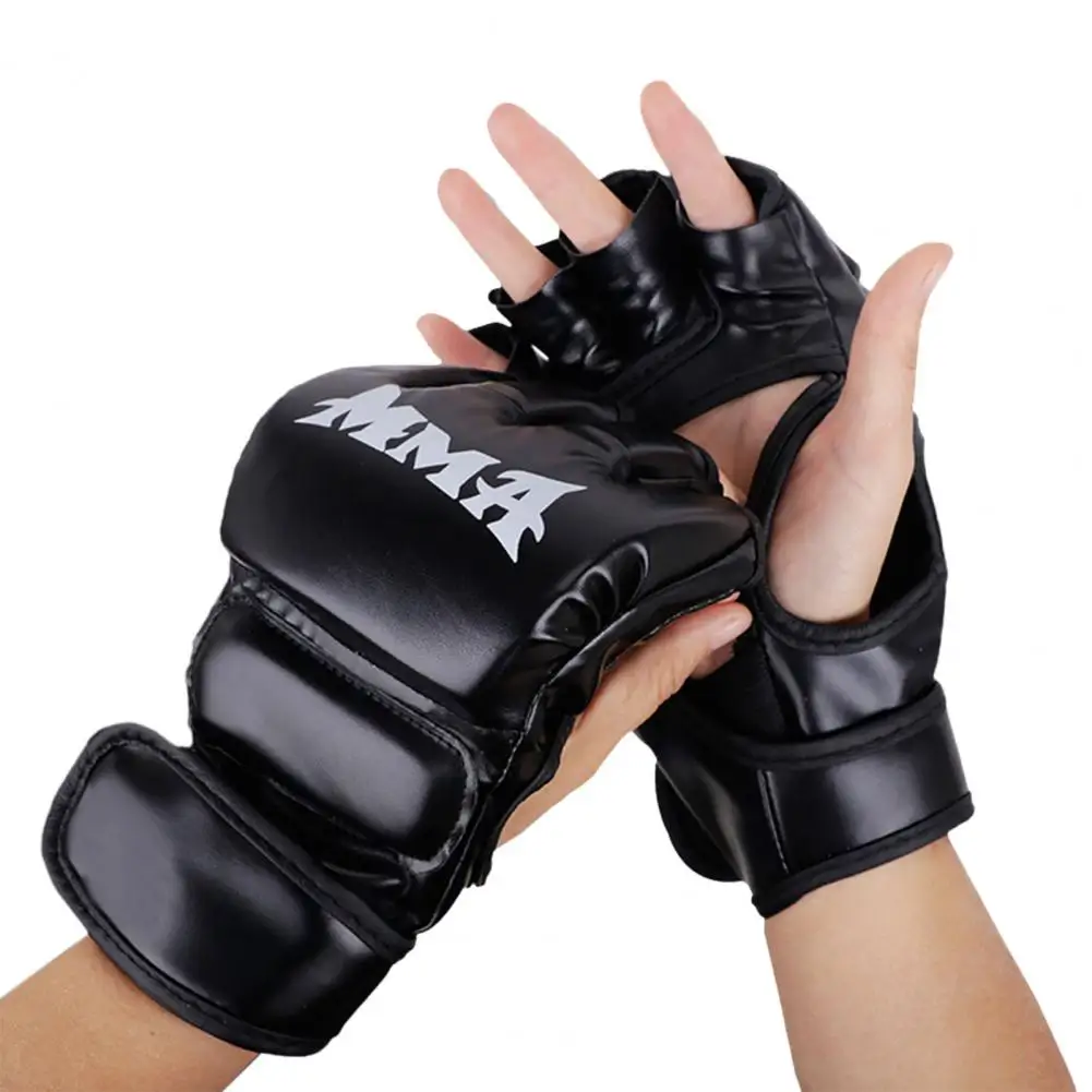 1 Чифт боксови ръкавици, обертывающих ръце с крепежной лента, Износоустойчиви ръкавици за кикбоксинга с дебела подплата, регулируеми на полпальца