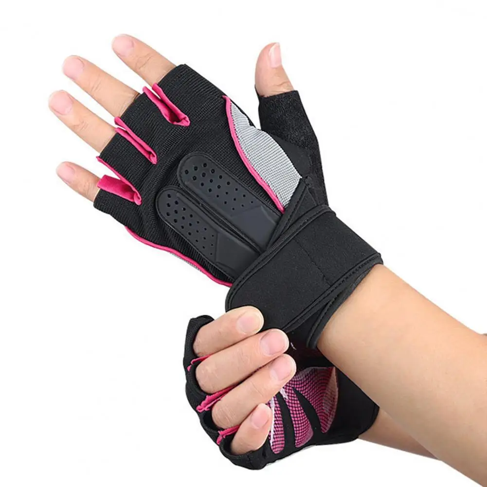1 Чифт предпазни ръкавици за фитнес Унисекс, велосипедни ръкавици с удължаване на полпальца за фитнес, велосипедни ръкавици до китката