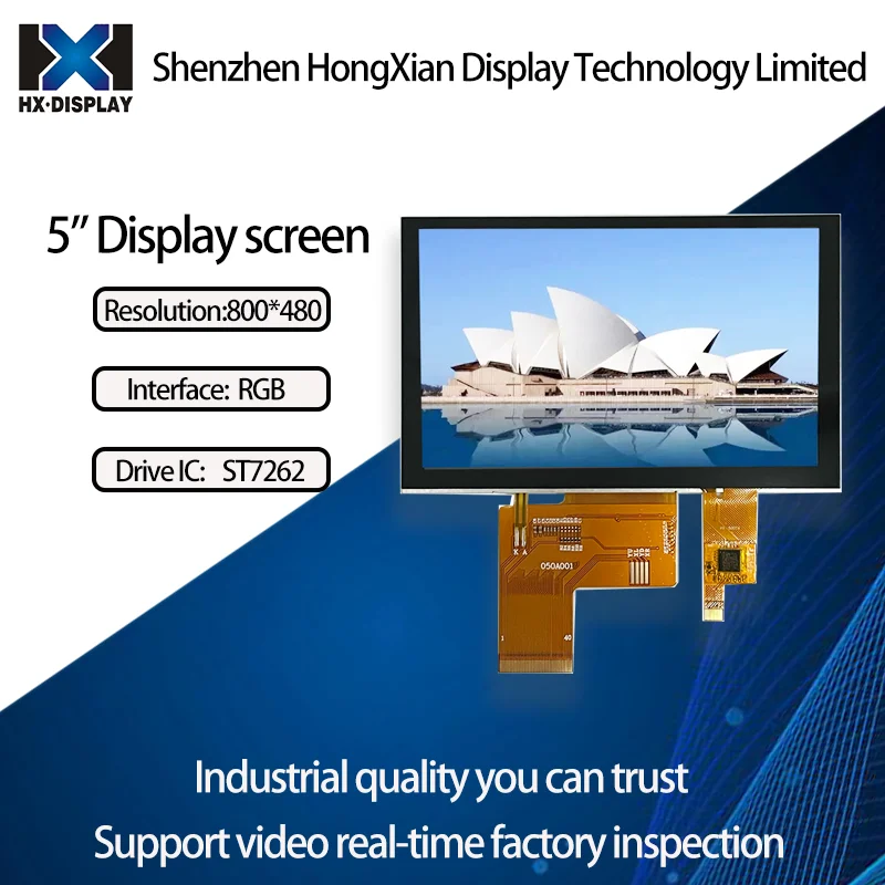 Boe 5-Инчов LCD Екран IPS С Пълна Ъгъл на видимост 800*480 HD Diplay G + G Сензорен Екран Безплатна доставка