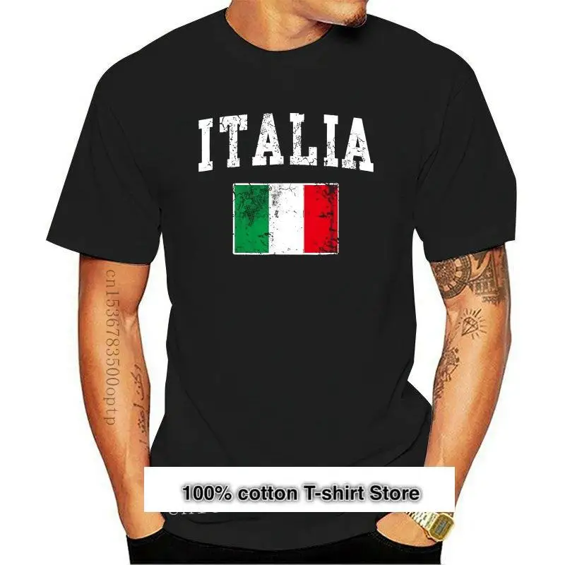 Camiseta Vintage против bandera italiana de Italia ал hombre, ropa de moda, природен veraniego, nueva