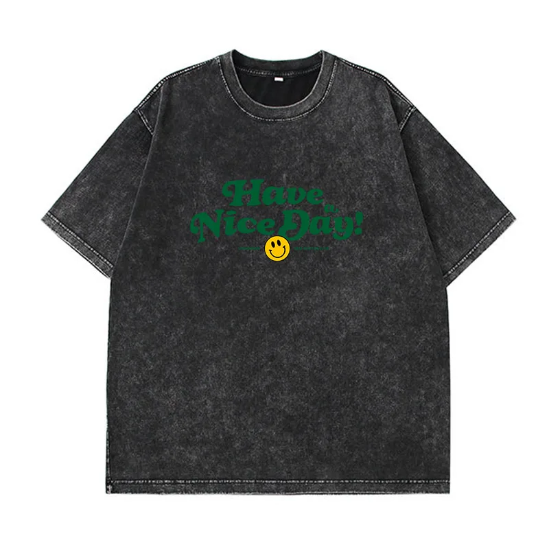 Дамска риза в стил хип-хоп, градинска облекло, тениски с принтом, Выстиранная тениска с къс ръкав Harajuku, тениска с изображение