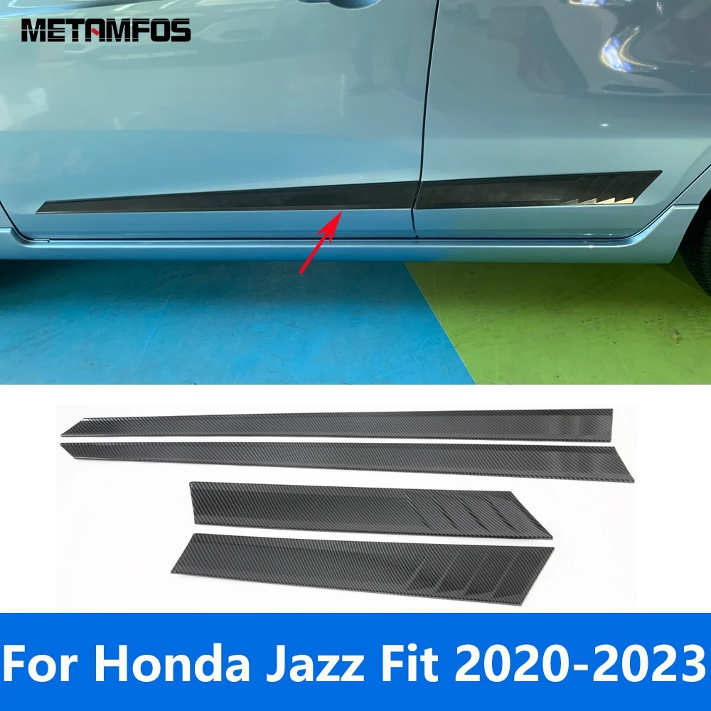 За Honda Fit (Jazz 2020 2021 2022 2023 Карбоновая Ивица странична врата, Формоване за прагове на купето, Стикери, Аксесоари за стайлинг на автомобили