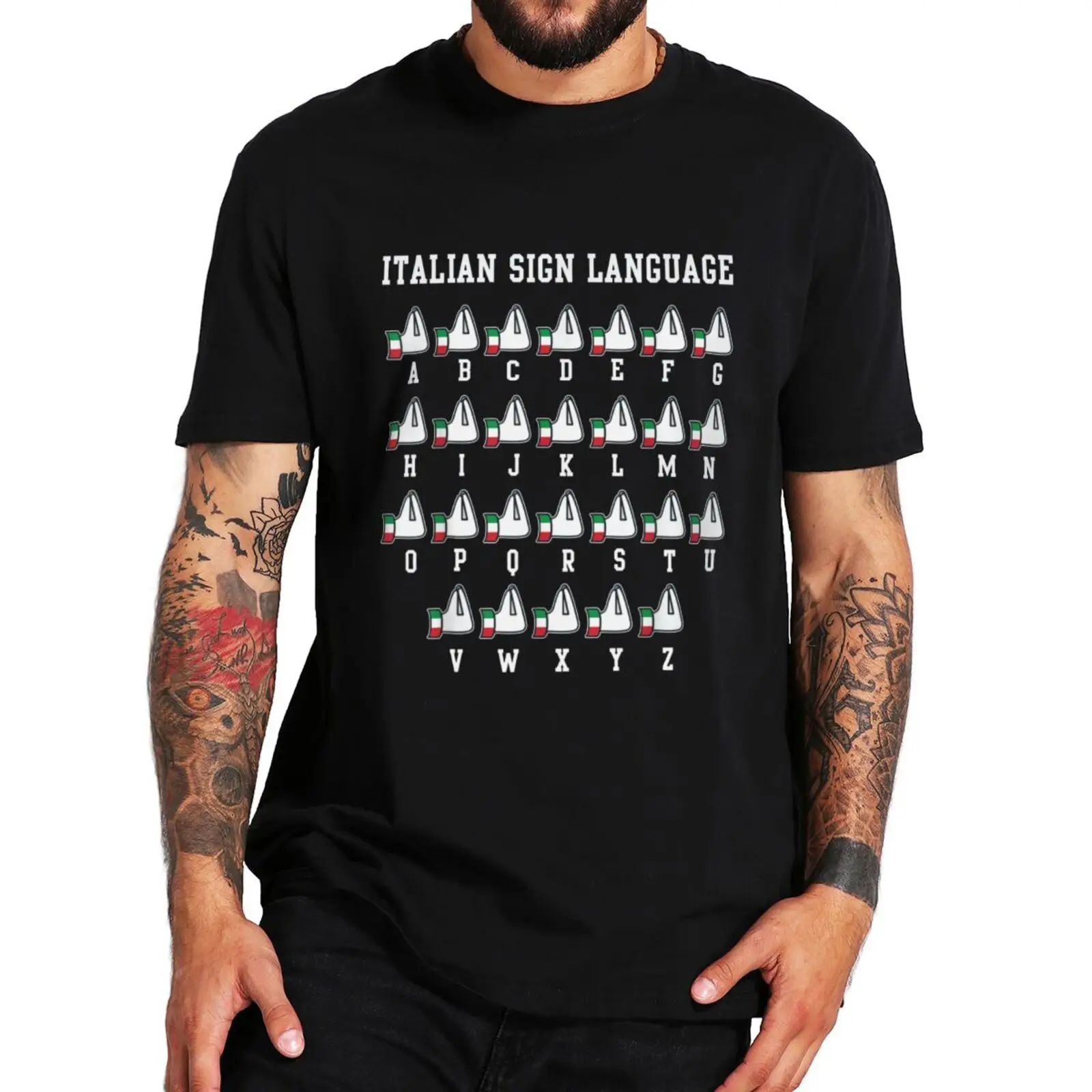 Италианската Тениска С Езика на жестовете Смешни Italia, Подарък За Любителите на Италианската Култура, Мъжки И Дамски Тениски, Летни Памучни Ежедневни Тениски