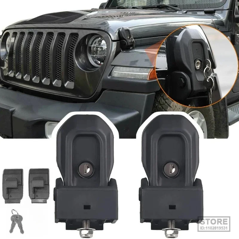 Комплект Капаче на предния Капак на Двигателя на Колата С Ключ-Ключ за Jeep Wrangler JL JLU Gladiator JT 4XE 2018-2023 Външни Аксесоари