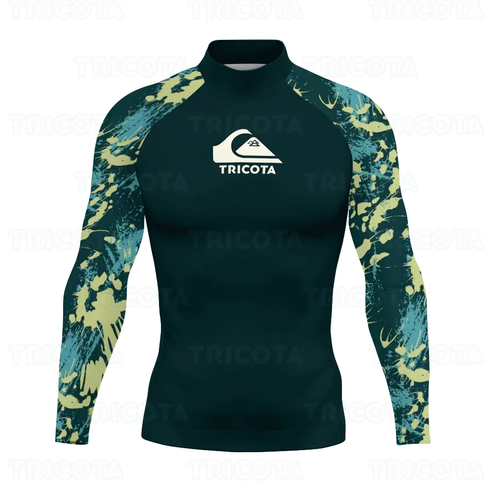 Мъжки тениски за сърф, плуване С защита от uv, Дишащи бански костюми, ризи, за да сърфирате с дълъг ръкав, Плажно облекло за гмуркане и сърф