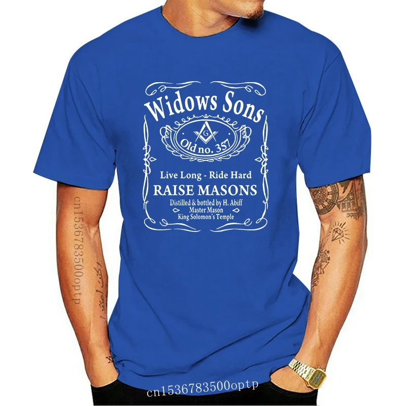 Нова Масонская Тениска Mason Widows Sons За мъже Mason H. Abiff Shriner на Шотландския ритуал