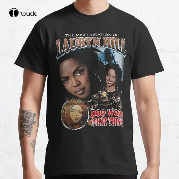 Подарък за мъже, класически тениска Lauryn Hills, тениска на поръчка, тийнейджърката унисекс с дигитален печат, забавна новост Xs-5Xl