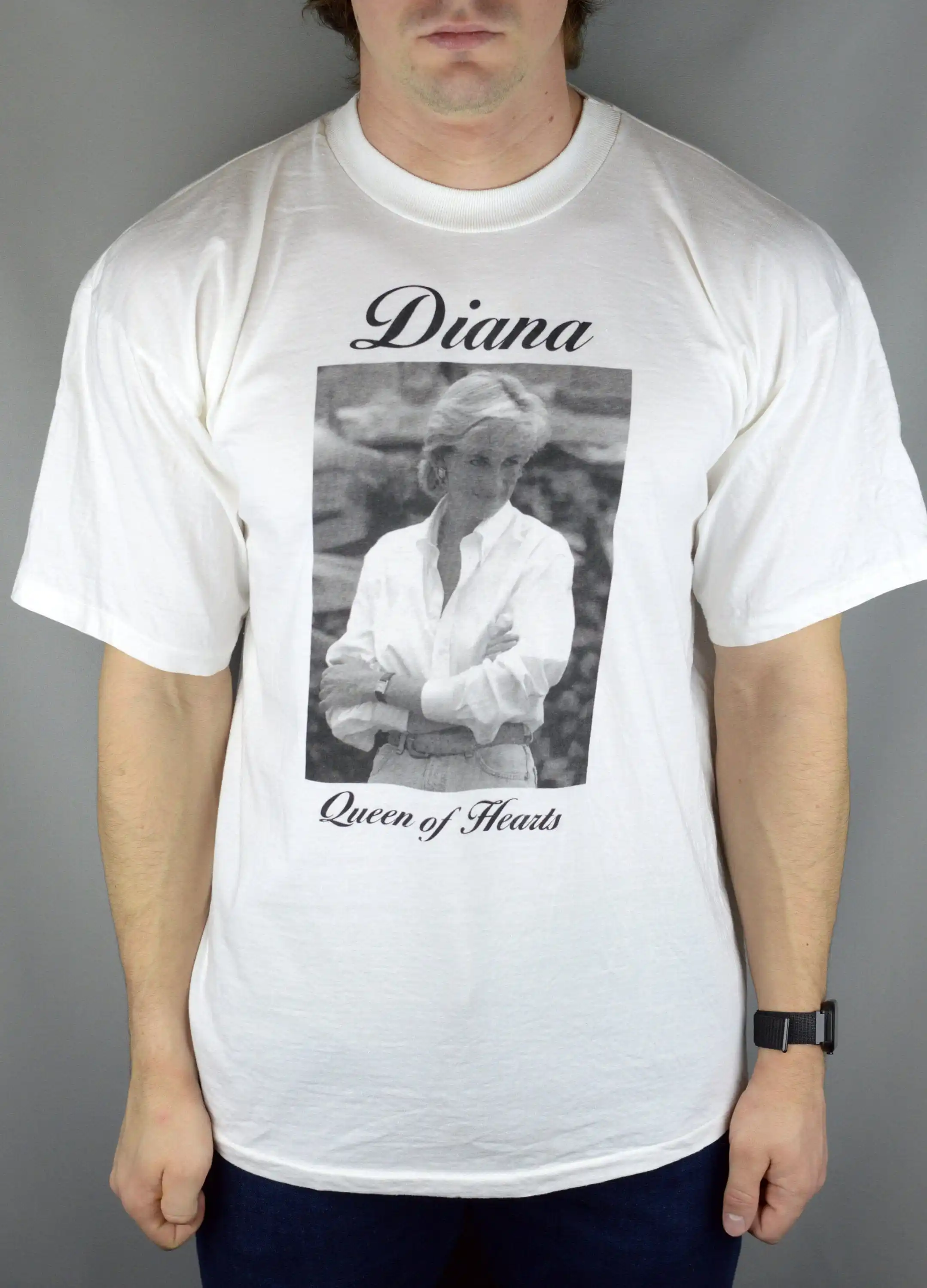 Реколта тениска Princess Diana Queen of Hearts 90-те години single