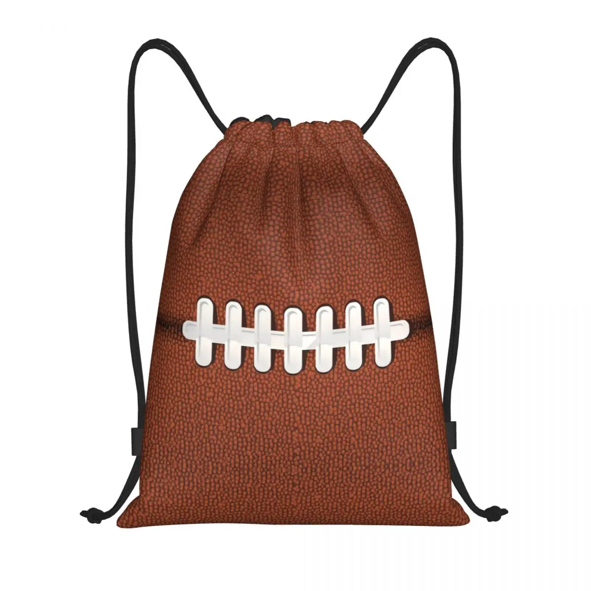 Ръгби топка футболен шевове шнурком, раница спорт фитнес зала чанта за мъже жени обучения Sackpack