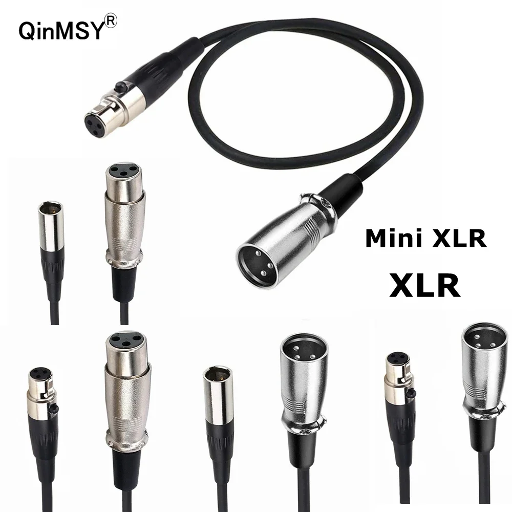 0,5 М 1,5 М Mini XLR 3PIN Plug към XLR 3PIN Plug подходящ за Аудиокабеля на Canon за Предаване Интерфейс на Микрофон камера