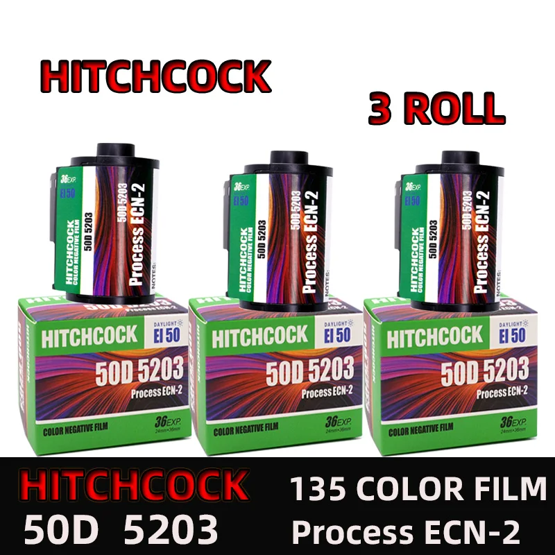 1/3 Ролка Филм HITCHCOCK 5219 (500T) 5203 (50Г) 5207 (250D) Негативна филм 135 36 Листа ECN-2 Филм Kodak 135 За филмови фотоапарати Kodak