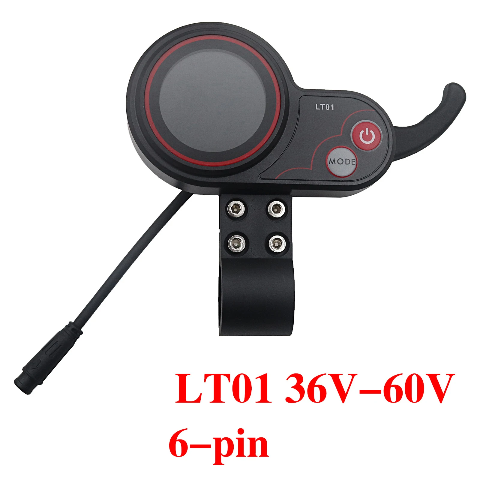 1 бр. LCD дисплей LT01, контролен панел, 6-пинов конектор за ABS за Mantis 10, Аксесоари за електрически скутери Wolf 36-60 В