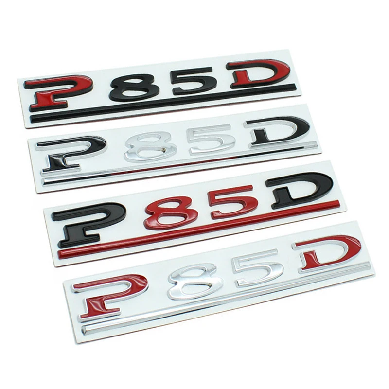1 бр. P85D Подчертан Лого Модел 3 Букви S X Y Стикер Емблема На Багажника на Колата Икона Поименна Табела Аксесоари