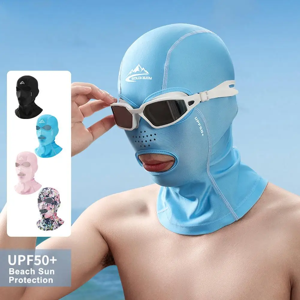 1 Бр Солнцезащитная маска-качулка Бикини Плуване на Плажа Слънцезащитен Крем колоездене, Риболов Удобна, Дишаща Еластична маска-маска за глава със защита от ултравиолетови лъчи