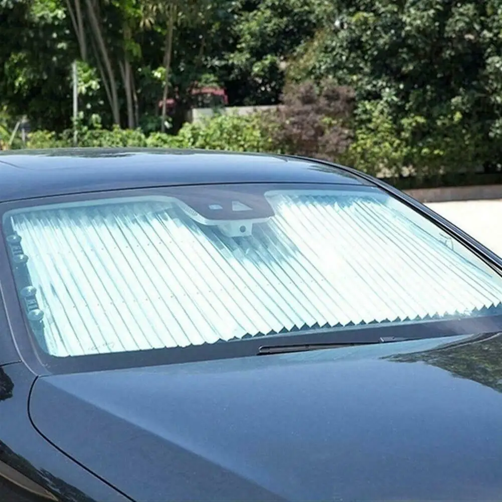 1 Комплект Автоматично Убирающегося слънцезащитен козирка на предното Стъкло на колата, защита от ултравиолетови лъчи, Козирка, Резервни Части за купето, Слънчеви Очила
