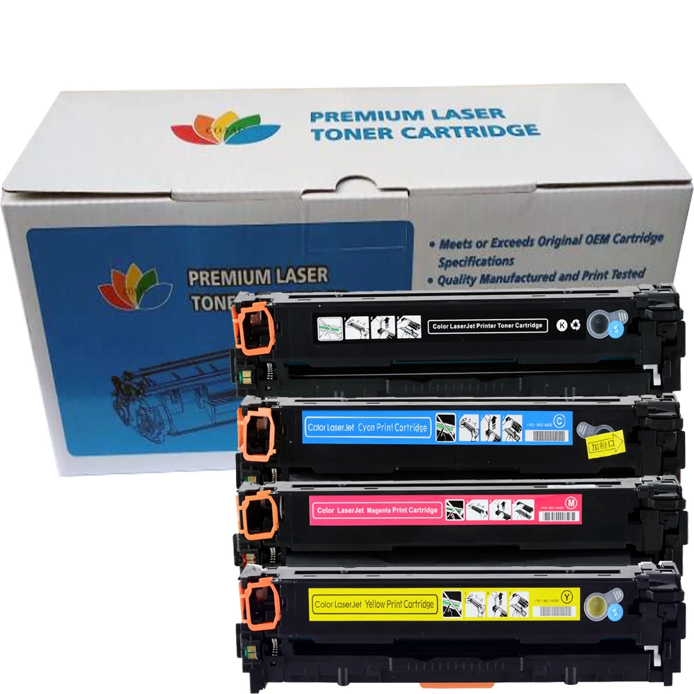 1 Комплект Цветни 205a Съвместими тонер касети за HP LaserJet Pro M154 M154a M154nw MFP M180n M181fw M180 M181
