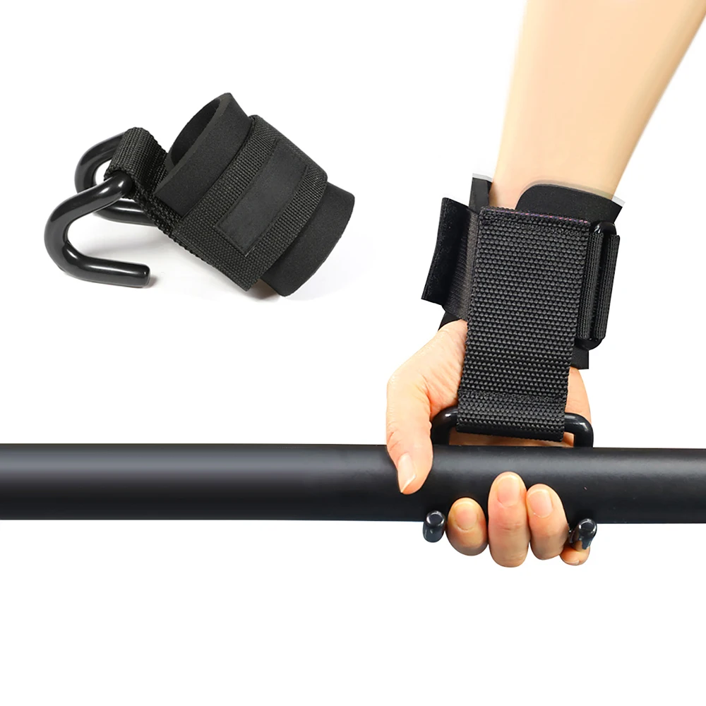 1 чифт ръчни куки за вдигане на тежести Мъжки Ръкавици за вдигане на тежести на Спортен Помощен кука за фитнес Тежести фитнес оборудване за силови тренировки