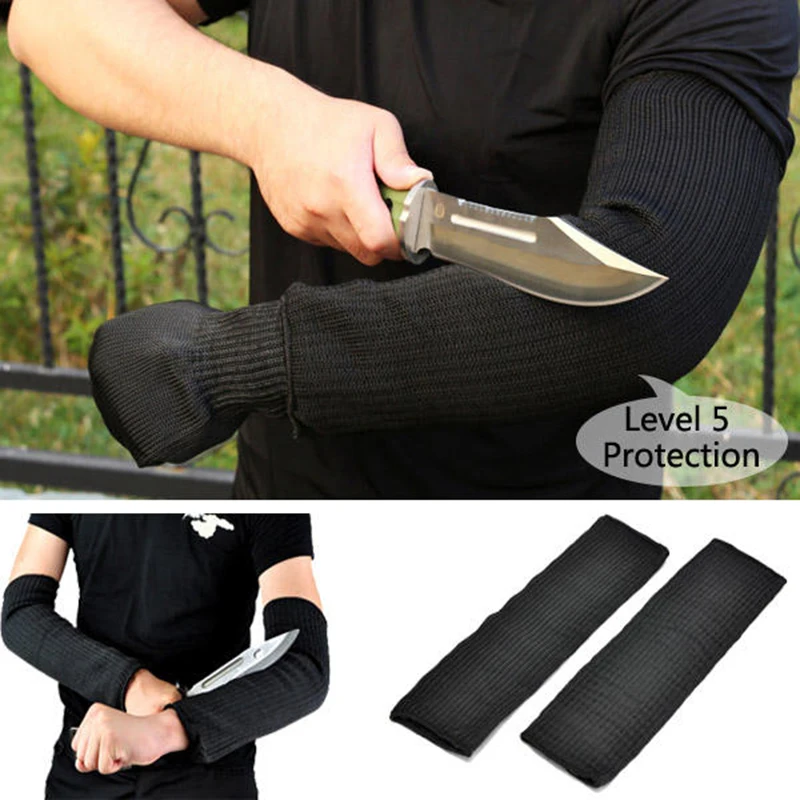 1 чифт устойчиви на гумата защитни ръкави за ръце, защита от сигурността при работа на открито, черни предпазни ръкавици за защита от порязване