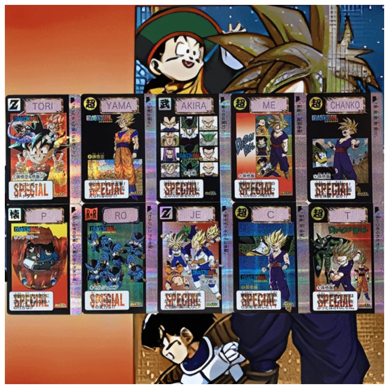 10 бр./компл. Dragon Ball Cards Limited 2000 ACG son Goku Зеленчуци Супер Сайян Клетка Аниме Игра Рефракционная Марля Флаш Карта DIY Играчки