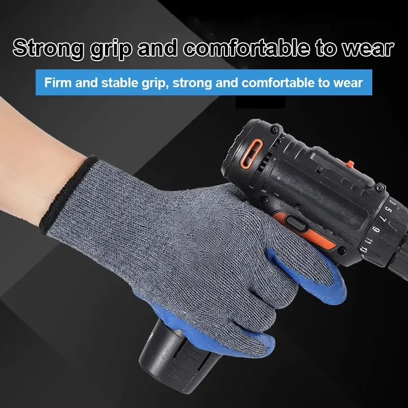12 чифта мрежести ръкавици от изкуствена кожа, предпазни работни ръкавици, Специални ръкавици за ремонт, Ръкавици с покритие на дланите, за да проверите за дърводелци-сервизи.