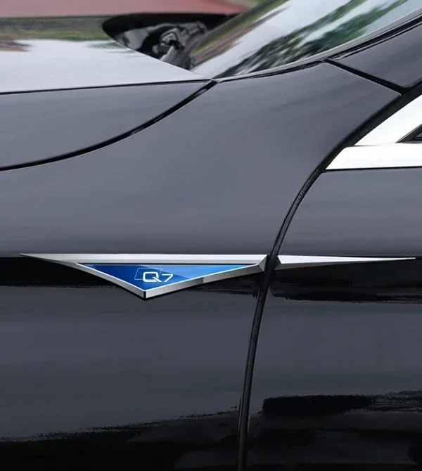 2 бр./компл. Стикер на крило на колата от неръждаема стомана, отличителни знаци, емблема, украса на екстериора на автоаксесоари за AUDI Q7
