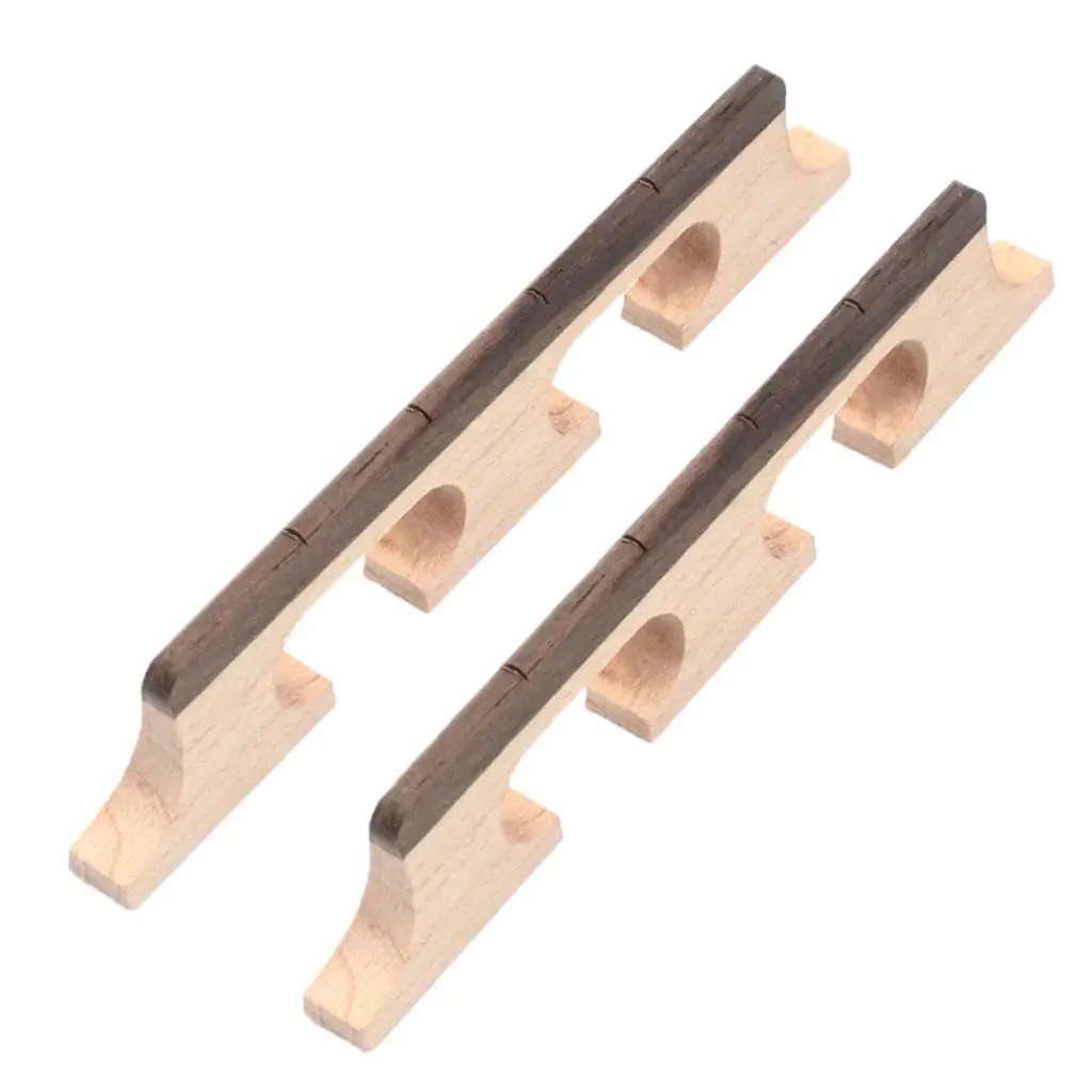 2 Броя дървени 4-струнни Банджо, Разменени Бридж, Аксесоар за струнен инструмент