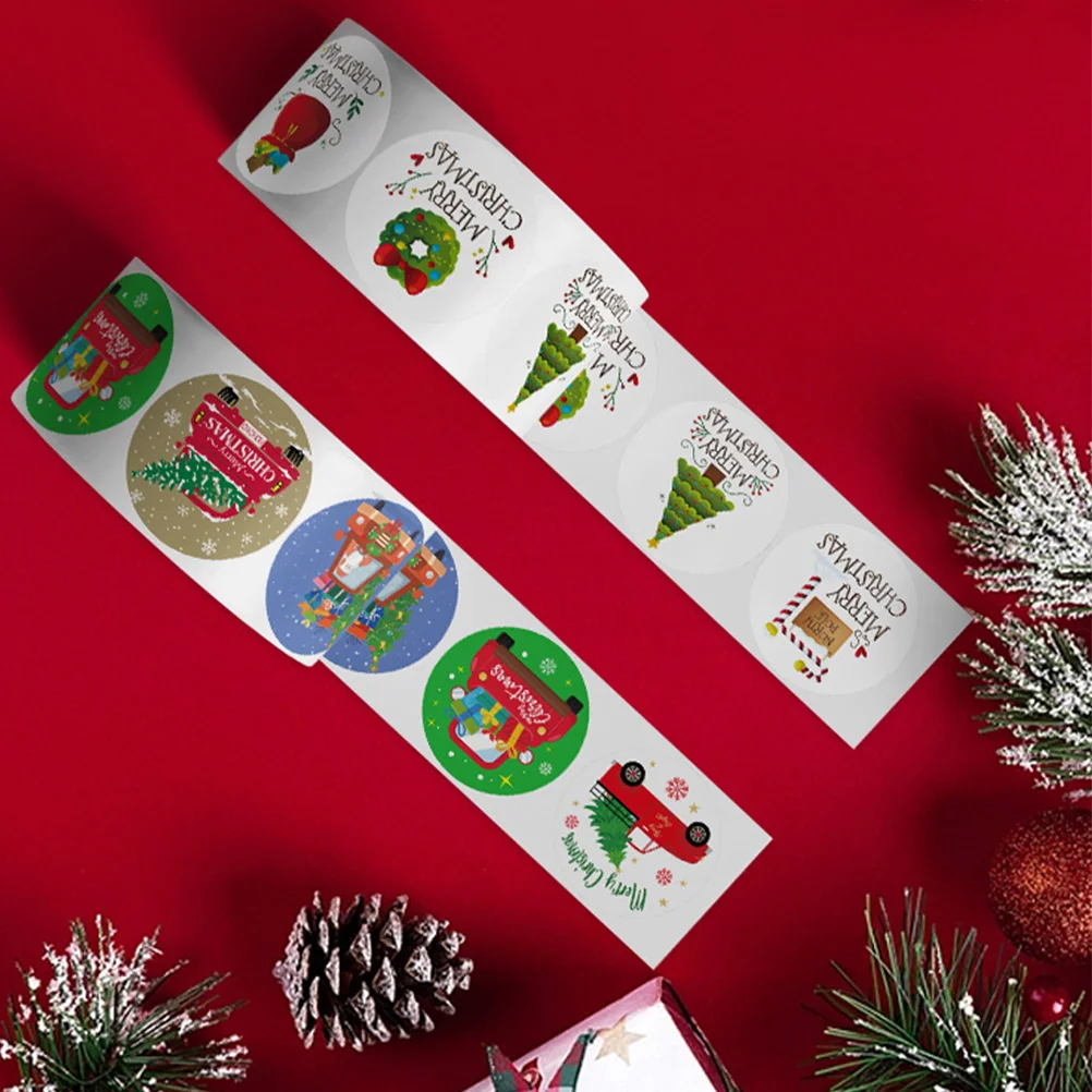 2 ролка Коледни запечатване на етикети, Подаръчни Празнични пакети Етикет на Играчката Медна плоча Стикери за деца