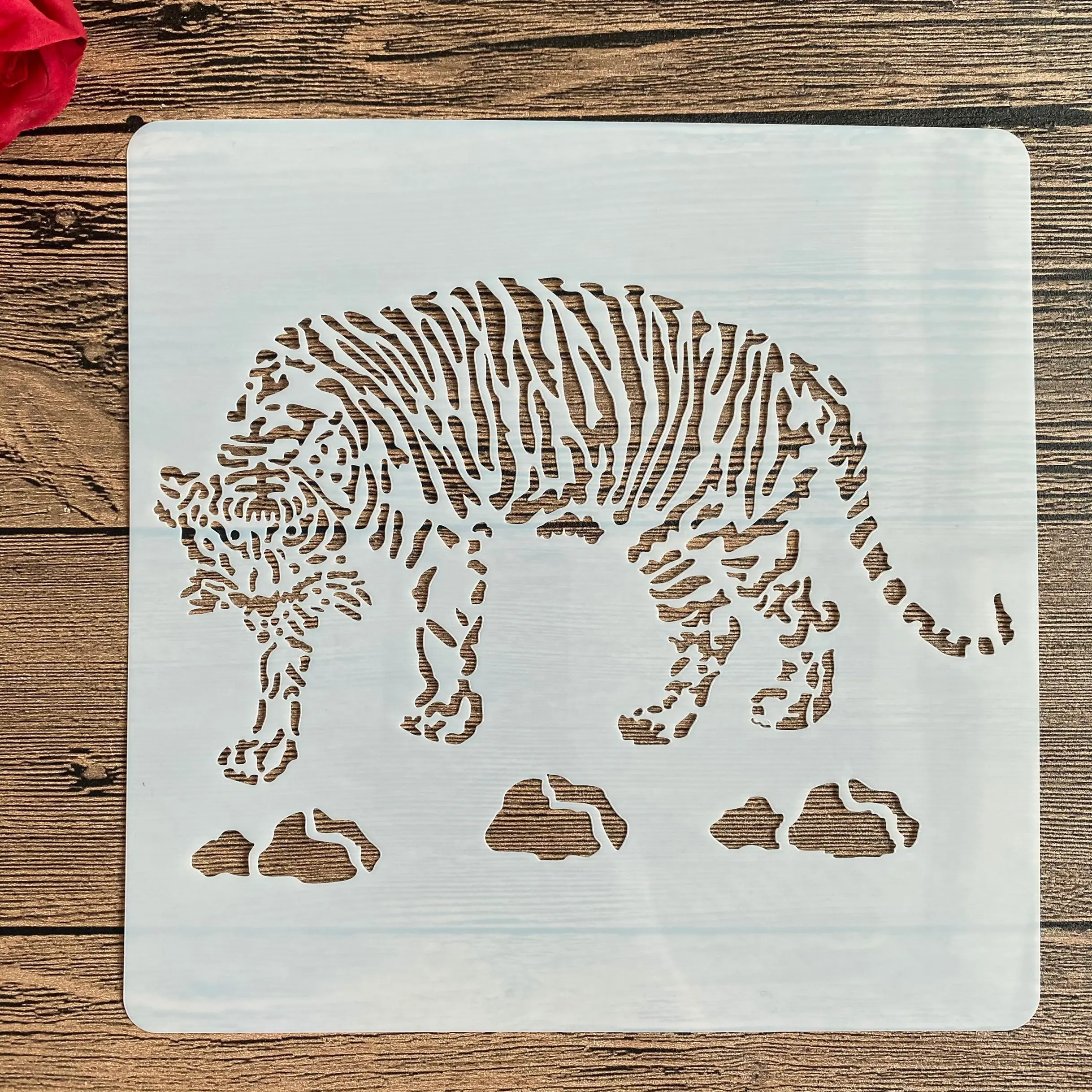 20*20 см екстремни тигър животно мандала форма за colorization шаблон щампа фотоалбум тисненая хартиена картичка на дърво, плат, стената