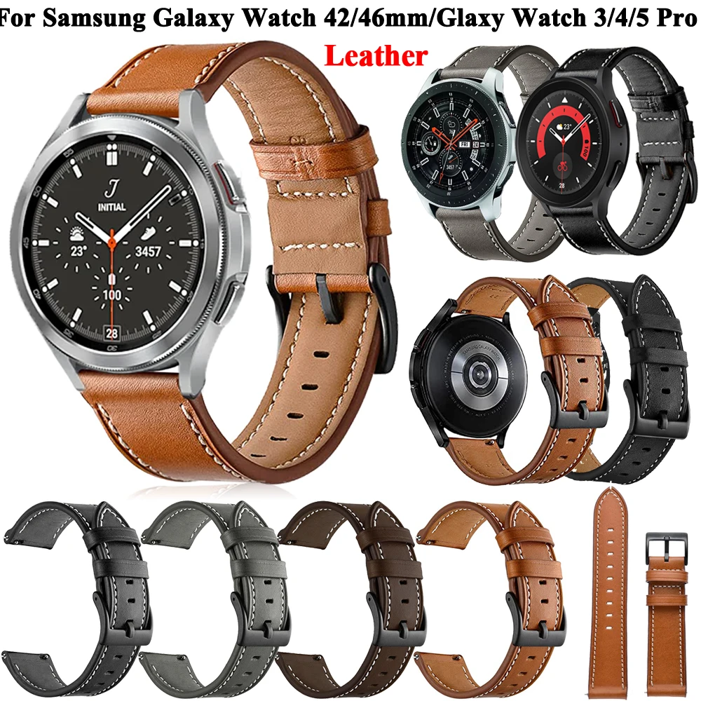 20-22 мм Въжета Correa За Samsung Galaxy Watch 5 Pro Въжета 45 мм 4246 мм Активен Гривна 2 Gear S3 Кожена Galaxy Watch 4 4440 мм