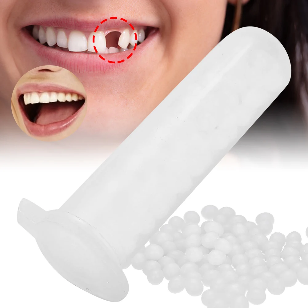 20 г Мъниста за временен ремонт на зъбите Счупени Зъби Запълващ материал за зъбни протези от хранително-пластмаса Козметични средства за зъбите