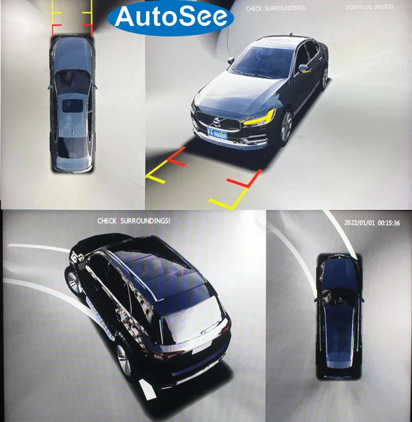 2015-2017 са подходящи за оригинално OEM-монитор за кола на Volvo S60, 360-градусова камера, панорамен преглед от птичи поглед, вид отстрани, паркиране на заден ход