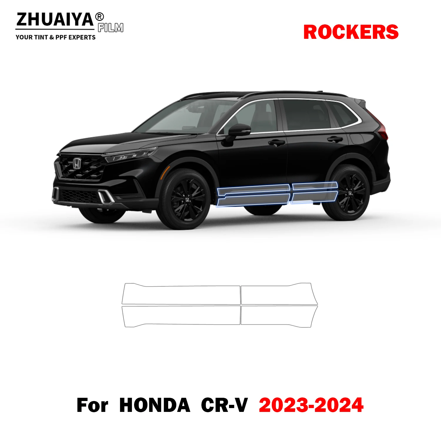 2023-2024 За HONDA CR-V ROCKERS Комплект защитно фолио за боя TPU PPF, фолио за каросерията на автомобила, автомобилни стикери, аксесоари