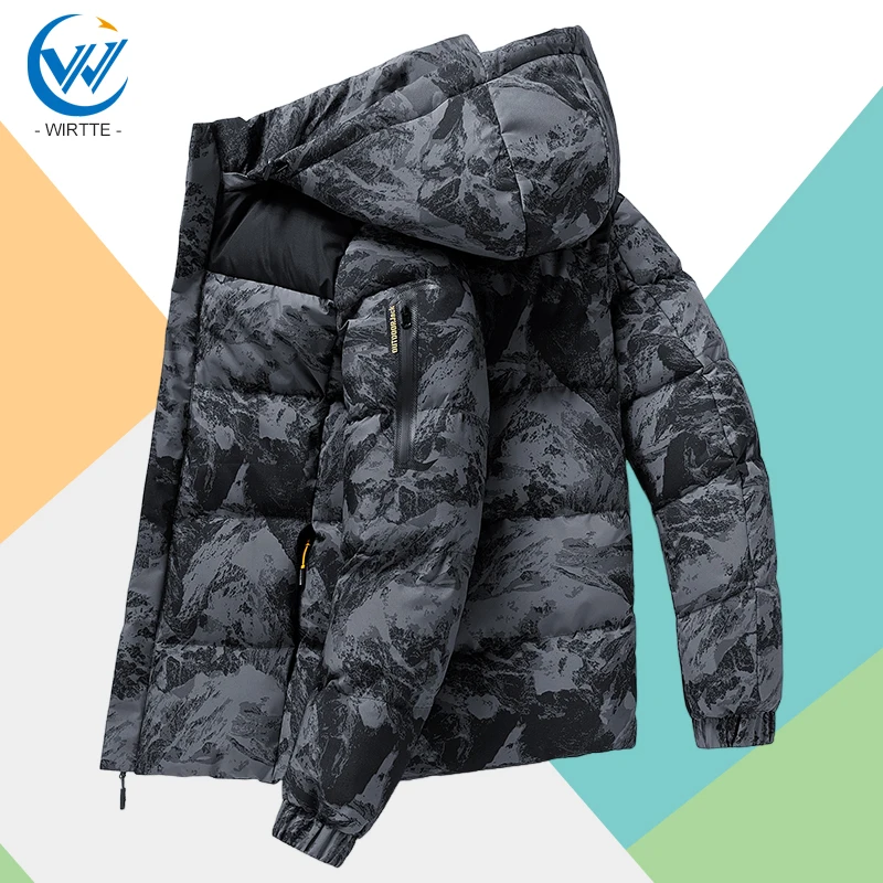 2023 Есен-зима Мъжки парк, блузи с качулка, Камуфляжная градинска яке, водонепроницаемое ветрозащитное палто, мъжки топло ежедневни облекла Оверсайз
