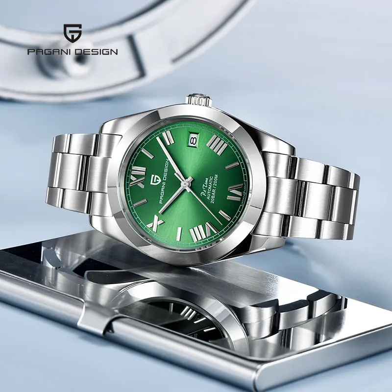 2023 Нов мъжки часовник PAGANI DESIGN Механичен Автоматичен часовник за мъже с сапфирено стъкло NH35A Business 200 метра Водоустойчивост светлинен