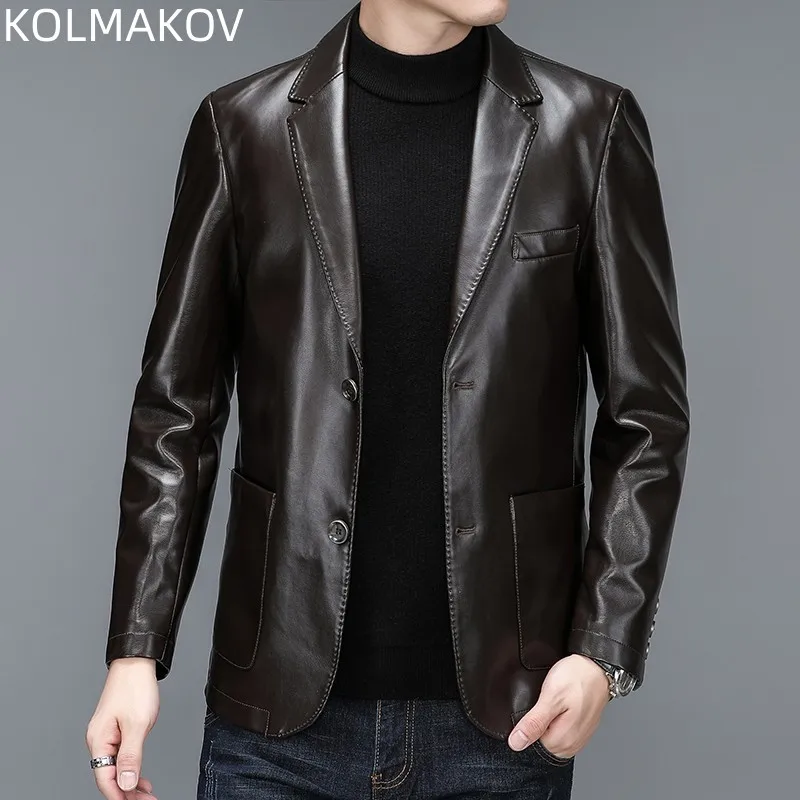 2023 пролет, нов стил, Мъжки якета, утепленная яке от изкуствена Кожа, есен мъжки приталенная модерно яке, в пълен размер M-4XL JK162