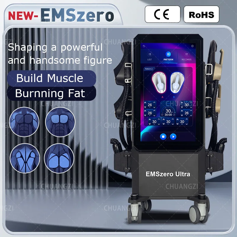 2024 Наскоро обновен неинвазивни машина за корекция EMSzero с 5 дръжки за Електромагнитна тренировка на мускулите и намаляване на телесните мазнини