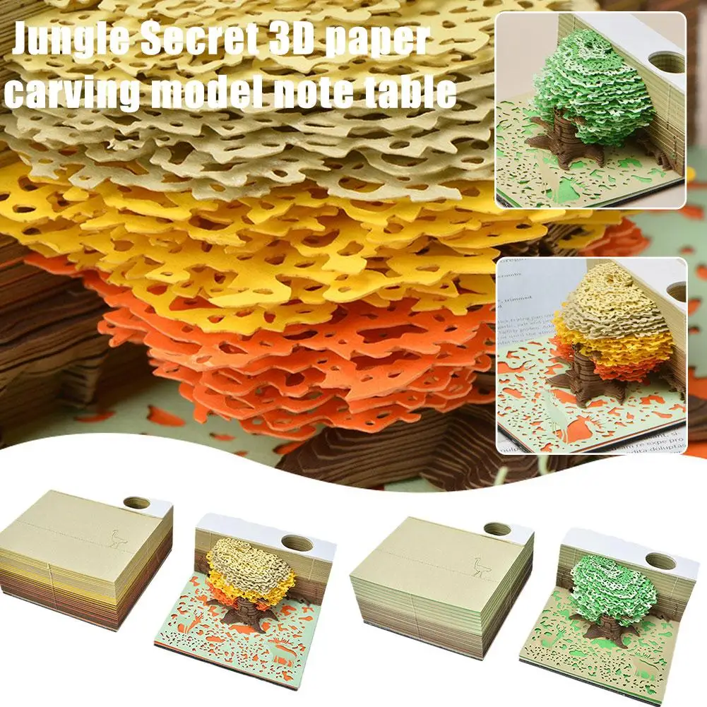 3D Бележник На дървото Kawaii Notepad С Камък Бележник В 2024 година Листове от Бележника House Pad Сладко Omoshiroi Memo 3D 260 Tree F1H2