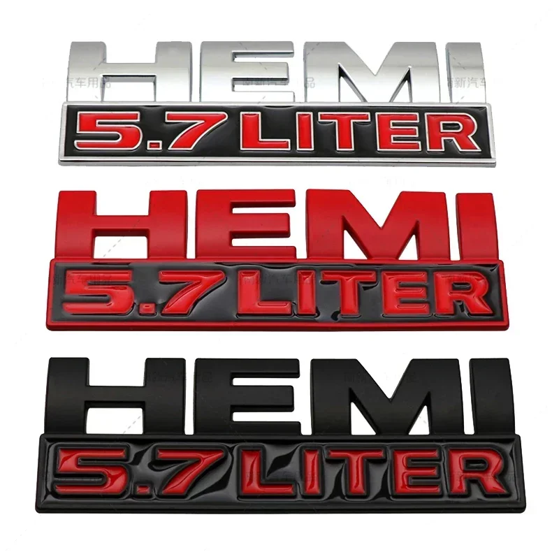 3D Метален Стикер Странично Крило на Багажника на Колата, за Dodge HEMI 5.7 6.4 Литров Емблемата на Challenger Jcuv Caliber RAM Journey Caravan Nitro
