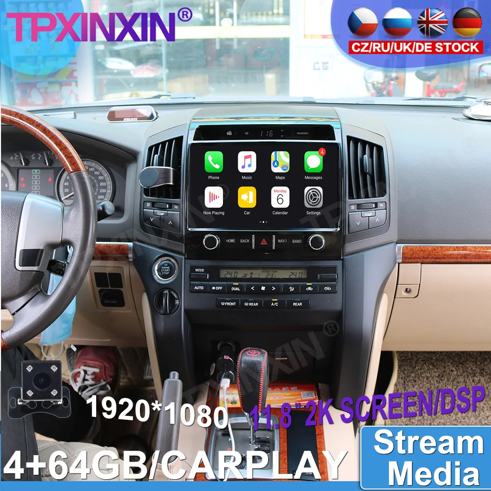4 + GB 64 GB за автомобил Toyota Land Cruiser Android 360 HD Камера автоматичен съраунд преглед Автомобилен мултимедиен плейър, стерео радио GPS навигация