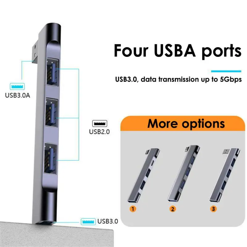 4 В 1 USB-C HUB Универсален Компактен Мини-USB2.0 /USB3.0 Докинг Станция PD Високоскоростен USB-Хъб За Компютърни аксесоари