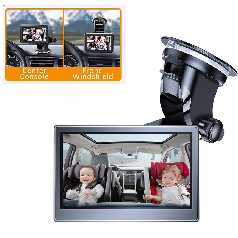 5-инчов детско автомобилно огледало HD1080P на задната седалка Детско автомобил с функция камера с висока разделителна способност Авто огледален дисплей за многократна употреба скоба-търтей