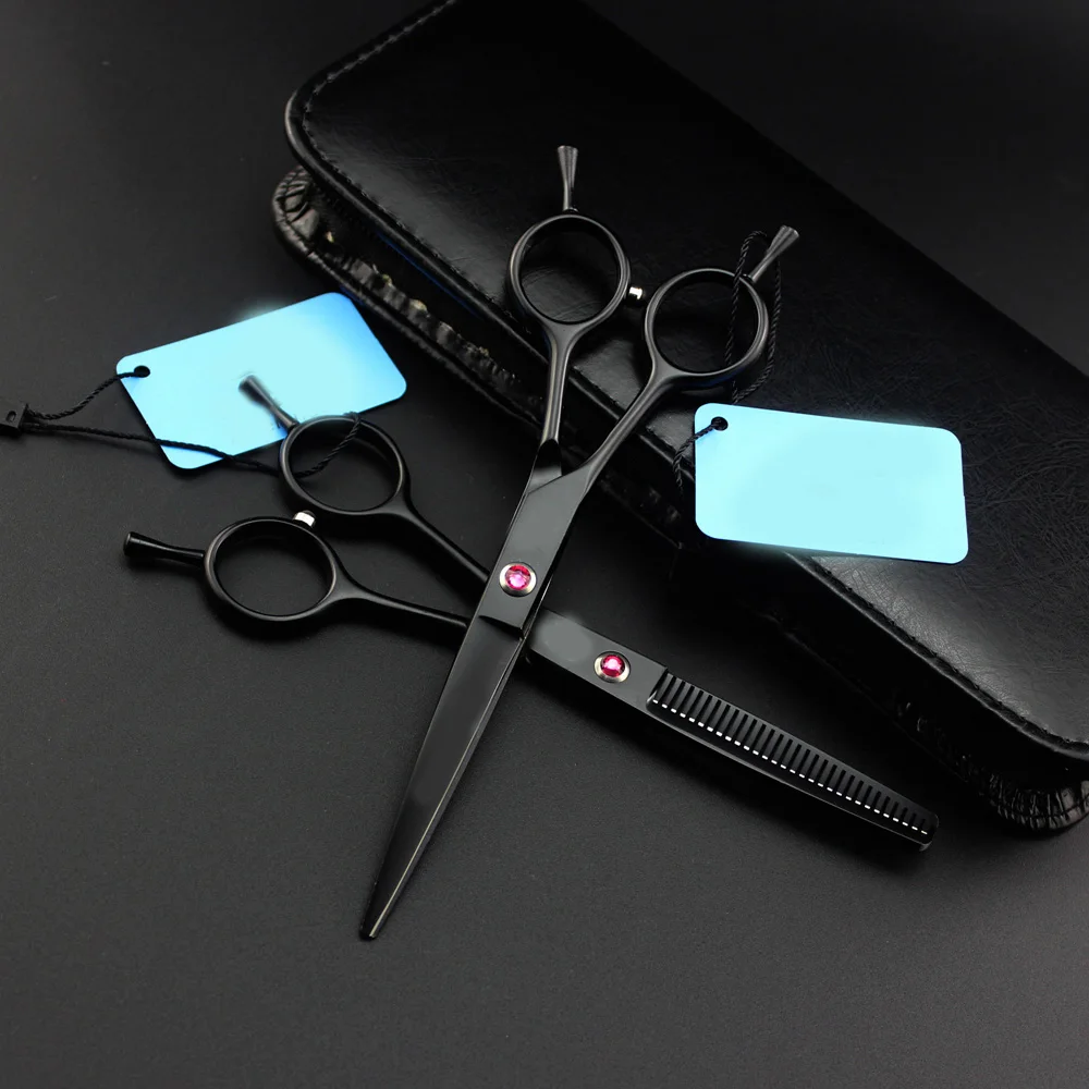 6-инчови професионални ножици за творчество Ножица за лява ръка Инструменти за фризьорски салон с прически Директни филировочные ножици