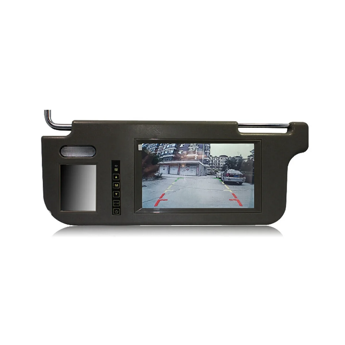 7-Инчов Черно Авто Лявата Козирка Екран Огледала за Обратно виждане LCD Монитор 2 Канала