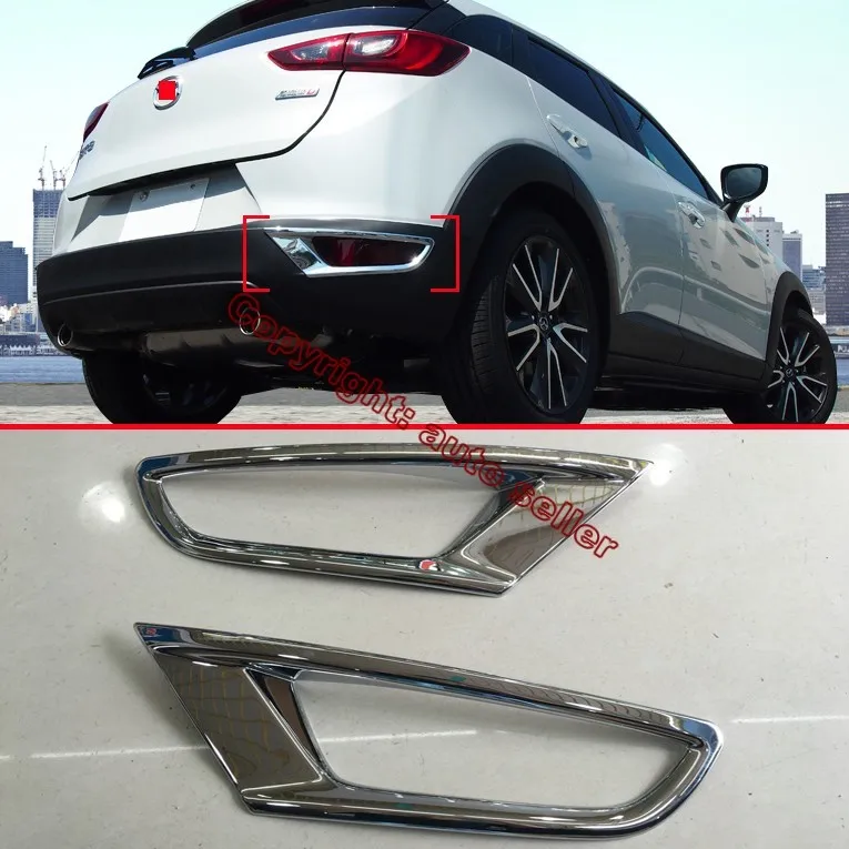 ABS Хромирани тампон на задния капак противотуманного фенер за Mazda CX-3 2015 2016 2017 Стикери на автомобилни аксесоари