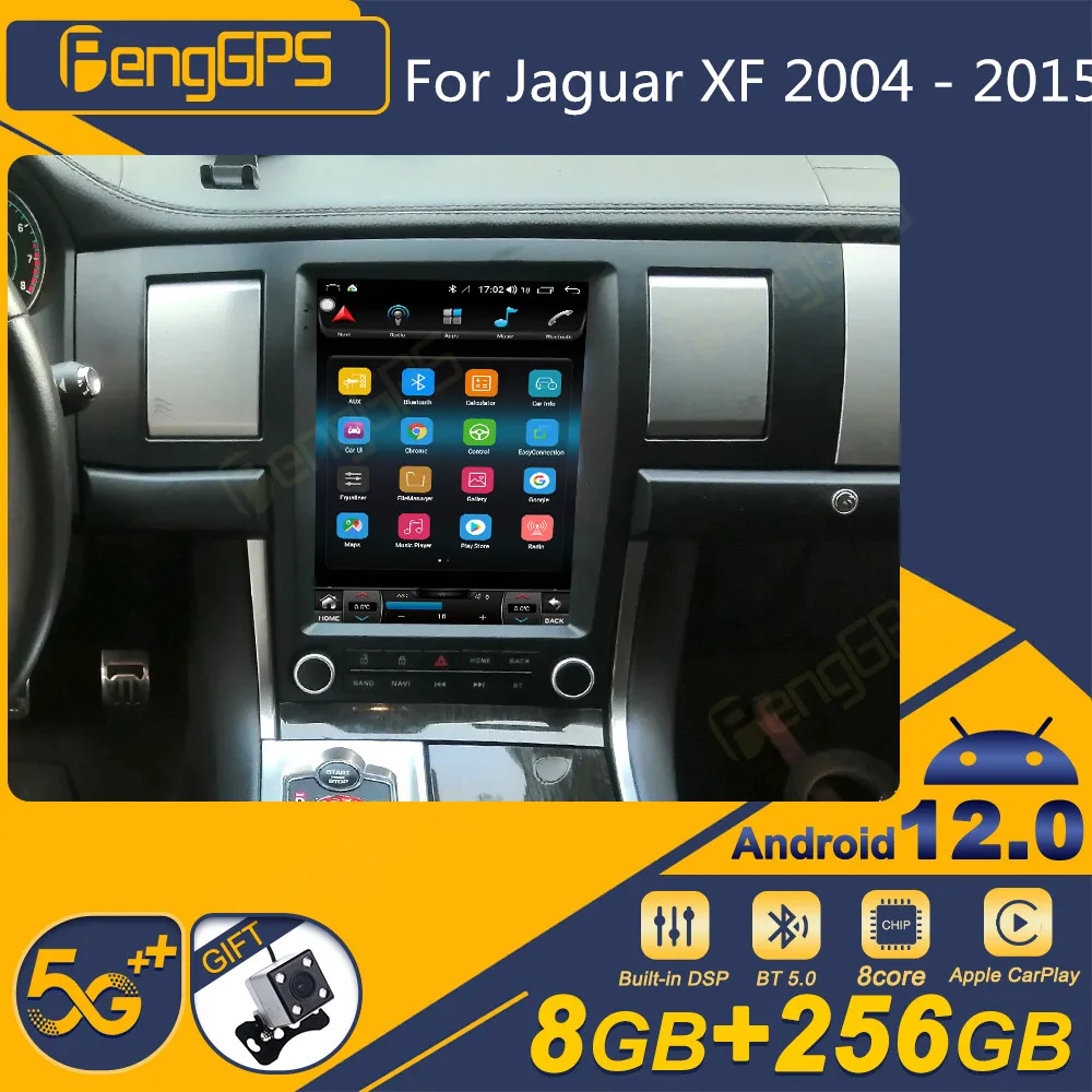 Android 12 За Jaguar Xf 2004-2015 Android Авто Радио приемник с екран 2din Стерео Приемник Авторадио Мултимедиен плейър Gps Navi