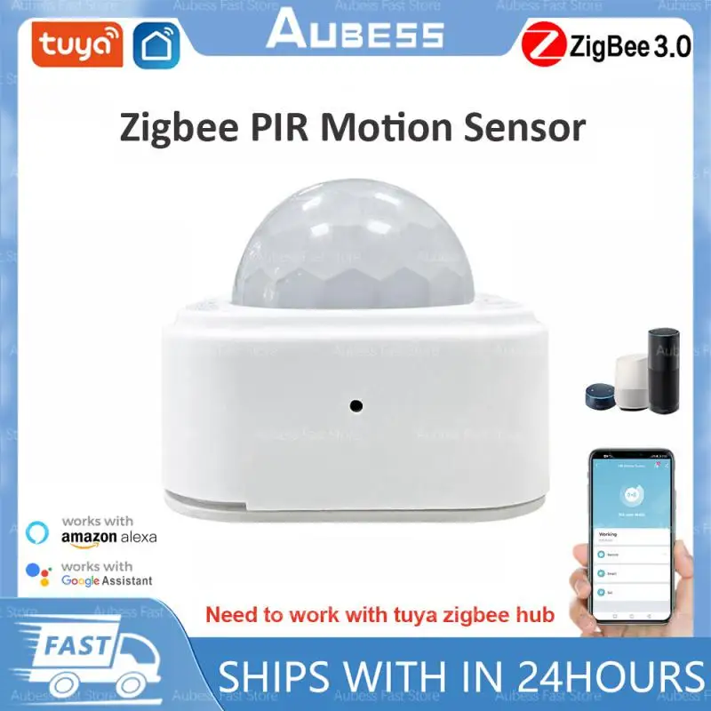 AUBESS Sasha ZigBee PIR Датчик за движение Умен дом инфрачервен детектор на човешкото тяло сигурност Smart Life Работи с Алекса Google Home