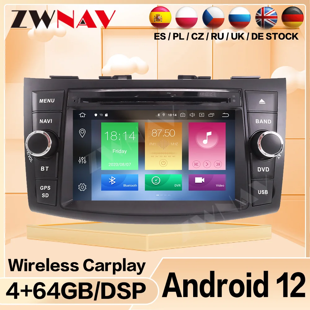 Carplay за SUZUKI SWIFT 2011 2012 2013-2016 Радио Bluetooth Android Автоэкран Стерео Автомобилен мултимедиен централен централен блок