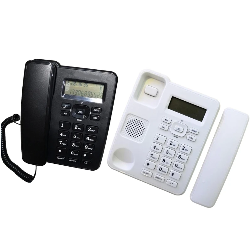 E56B 6001CID домашен Стационарен телефон на дисплея на повикващия Голям бутон Без батерии