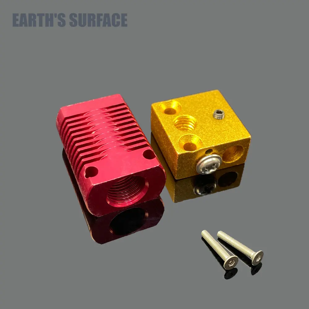 ES-Детайли за 3D-принтер, нагревателен блок на екструдер MK8 и комплект охлаждащи блокове за CR10 / Аксесоари за 3D-принтер Emilov-3
