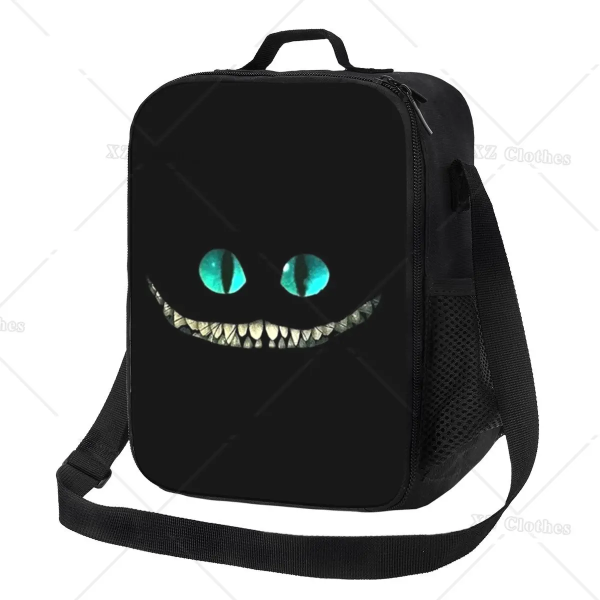 Evil Smile Cat Изолирано чанта за обяд, за къмпинг, за пътуване, аниме-манга, водоустойчив термоохладитель, кутия за обяд Bento за мъже, жени, деца